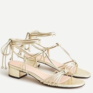 NWOB J. CREW Gold “Florence” Sandals